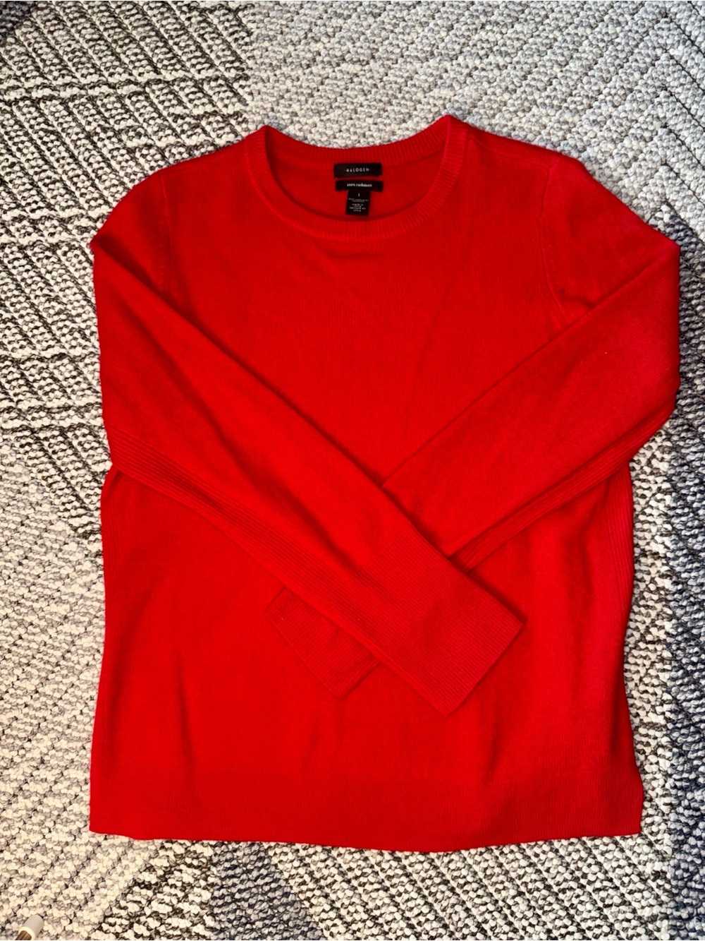Halogen 100% Cashmere Vibrant Red Sweater